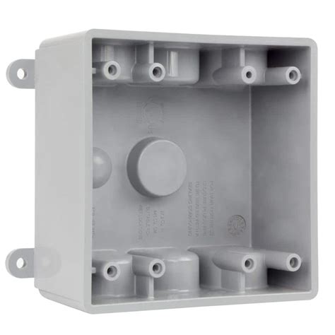 2-gang non-metallic weatherproof box|weather proof outlet 2 gang.